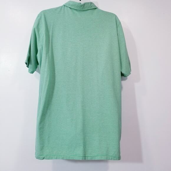 B.Draddy Green Striped Sport Collared Polo Shirts - Picture 8 of 12
